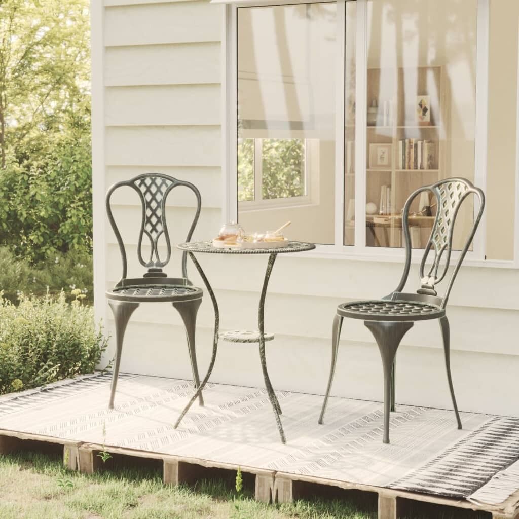 3 Piece Bistro Set Cast Aluminium 3 Piece Bistro Set Cast Aluminium