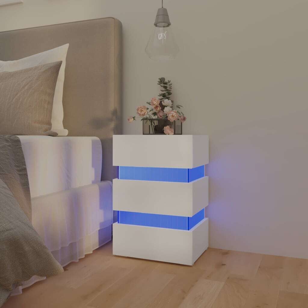 Jericho LED Bedside Cabinet 45x35x67 cm Engineered Wood Jericho LED Bedside Cabinet 45x35x67 cm Engineered Wood