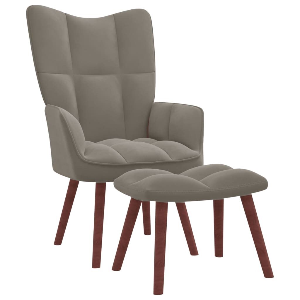 Relaxing Chair with a Stool Velvet Relaxing Chair with a Stool Velvet