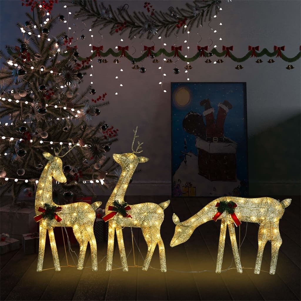 Christmas Reindeer Family 270x7x90 cm Mesh Christmas Reindeer Family 270x7x90 cm Mesh