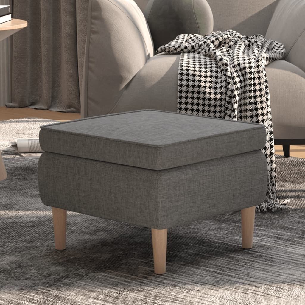 Stool with Wooden Legs Fabric Stool with Wooden Legs Fabric
