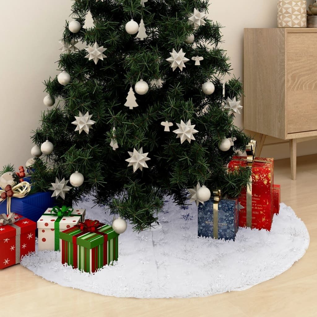 Luxury Christmas Tree Skirt White Faux Fur Luxury Christmas Tree Skirt White Faux Fur