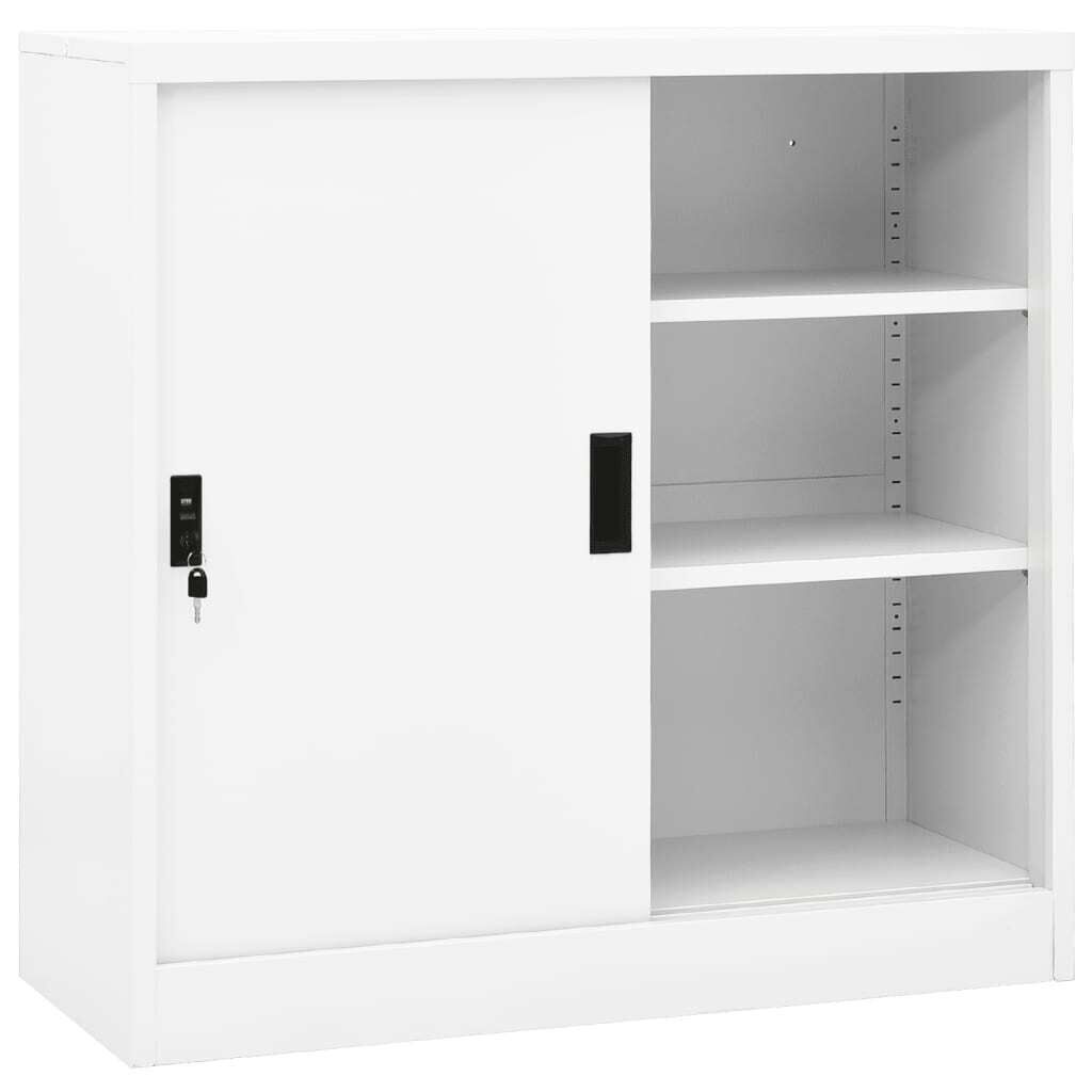 Office Cabinet with Sliding Door 90x40x90 cm Steel Office Cabinet with Sliding Door 90x40x90 cm Steel