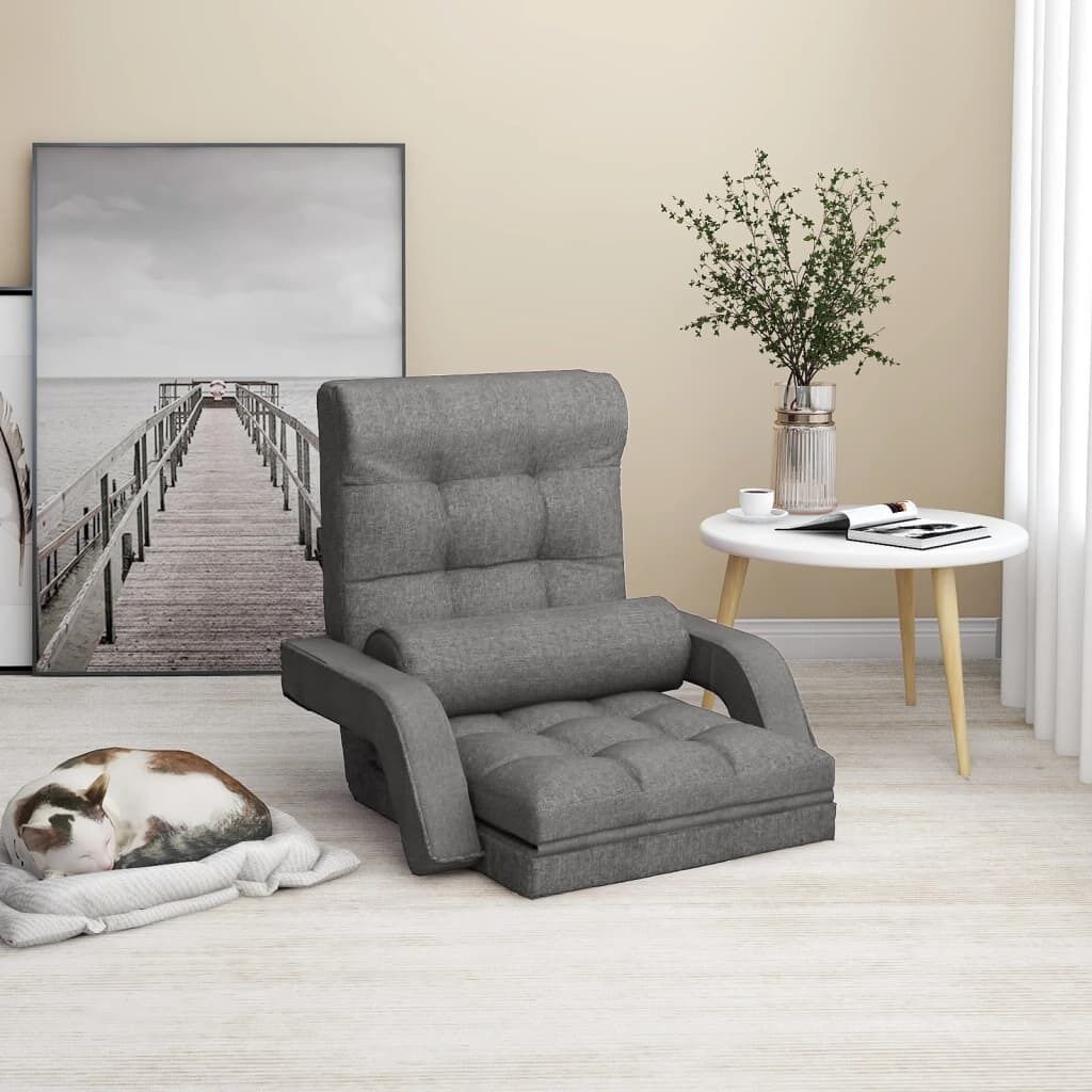 Folding Floor Chair with Bed Function Fabric Folding Floor Chair with Bed Function Fabric