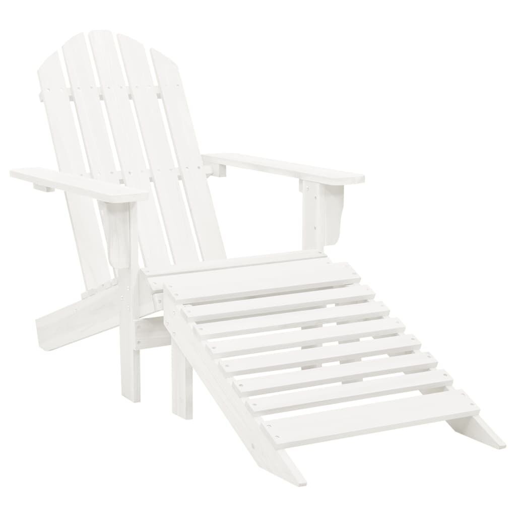 Garden Chair with Ottoman Wood Garden Chair with Ottoman Wood