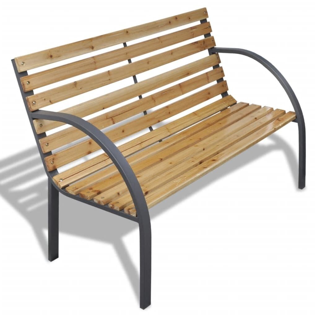 Garden Bench 120 cm Wood and Iron Garden Bench 120 cm Wood and Iron