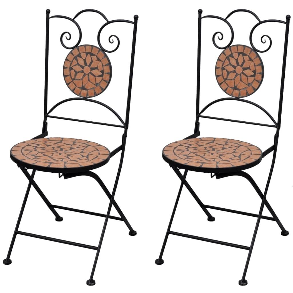 Folding Bistro Chairs 2 pcs Ceramic Folding Bistro Chairs 2 pcs Ceramic