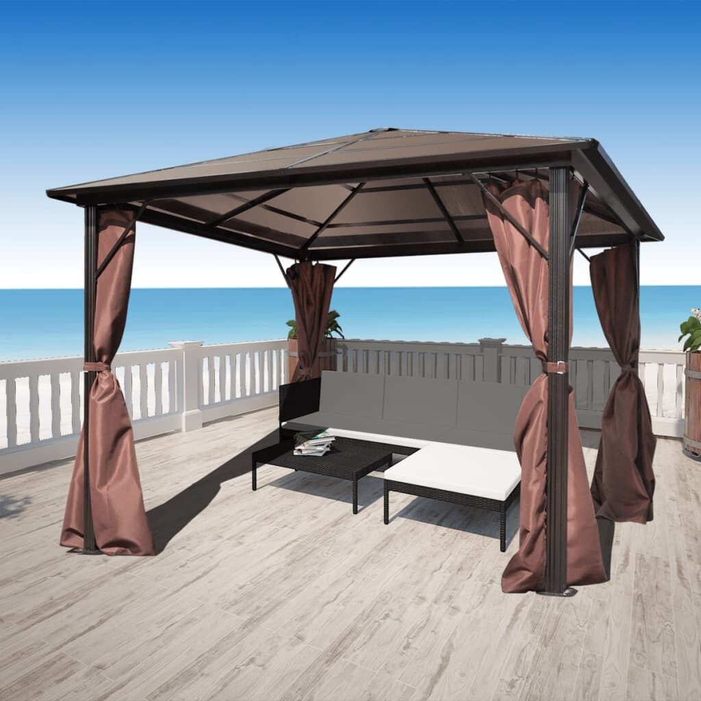 Gazebo with Curtain Aluminium Gazebo with Curtain Aluminium