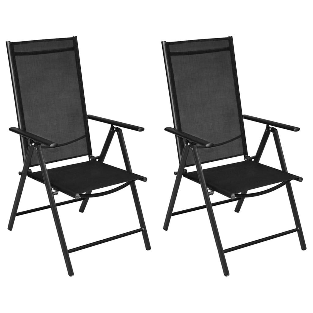 Folding Garden Chairs Aluminium and Textilene Folding Garden Chairs Aluminium and Textilene