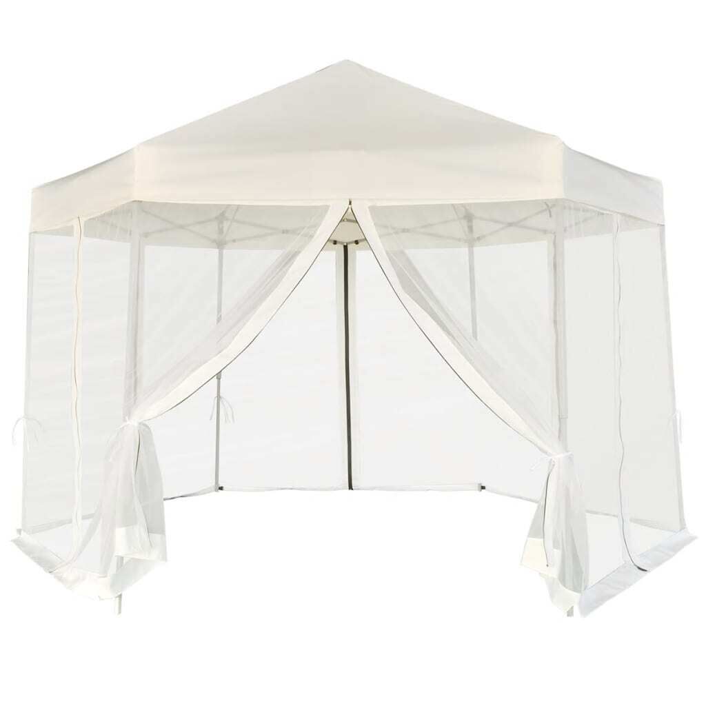 Hexagonal Pop-Up Marquee with 6 Sidewalls 3.6x3.1 m Hexagonal Pop-Up Marquee with 6 Sidewalls 3.6x3.1 m