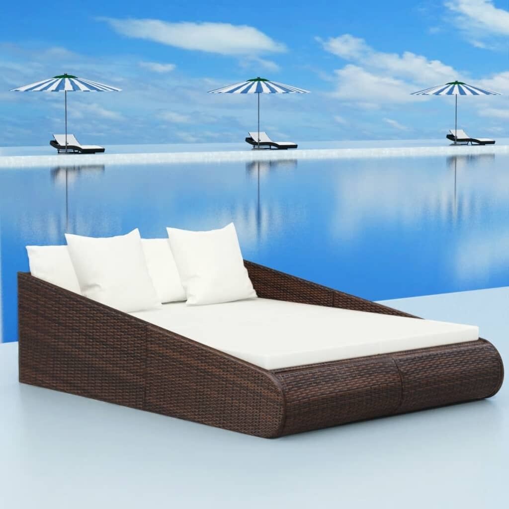 Garden Bed 201x139 cm Poly Rattan Garden Bed 201x139 cm Poly Rattan