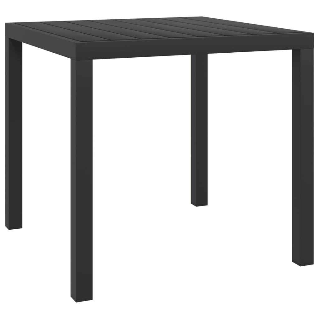 Garden Table Black Aluminium and WPC Garden Table Black Aluminium and WPC