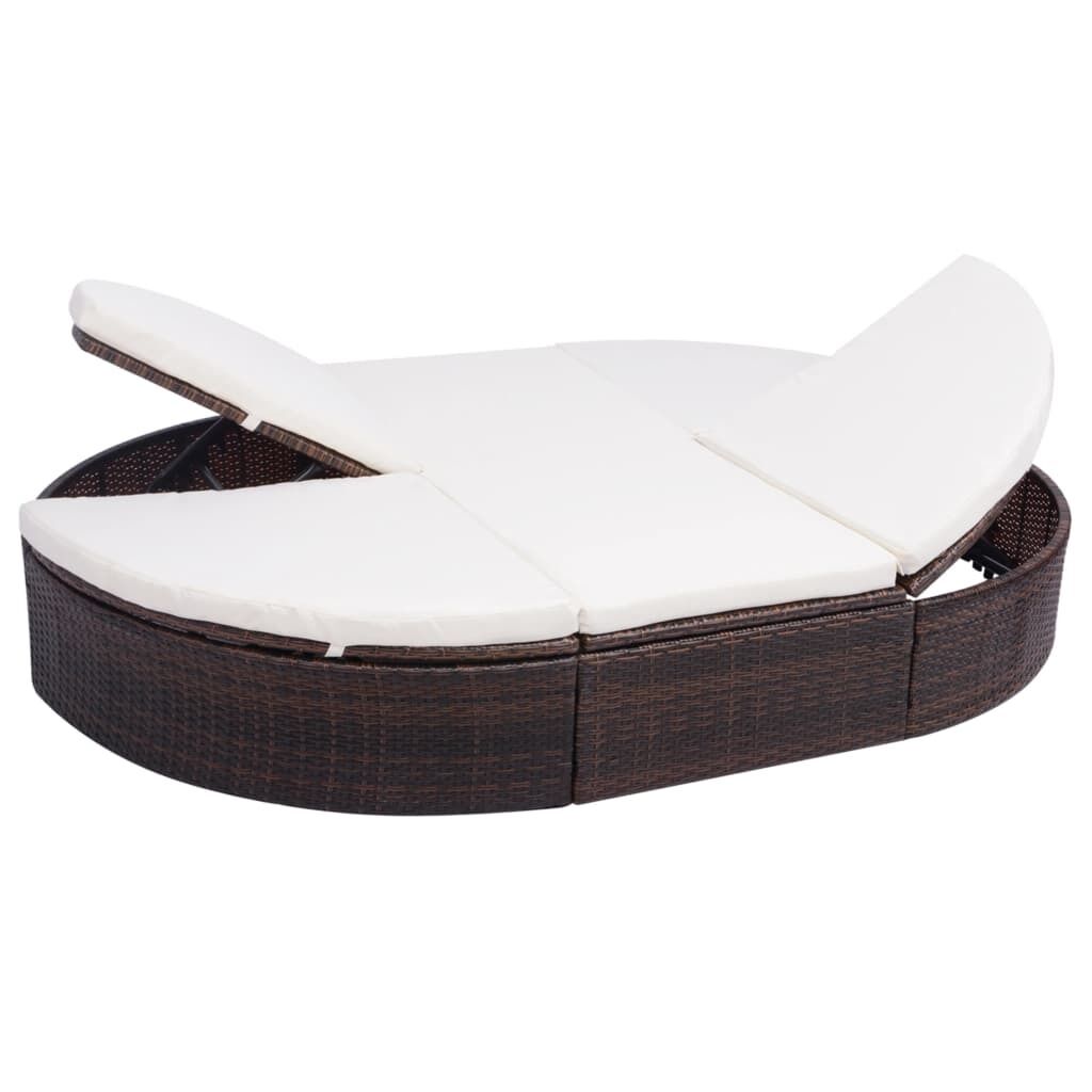 Outdoor Lounge Bed with Cushion Poly Rattan Outdoor Lounge Bed with Cushion Poly Rattan