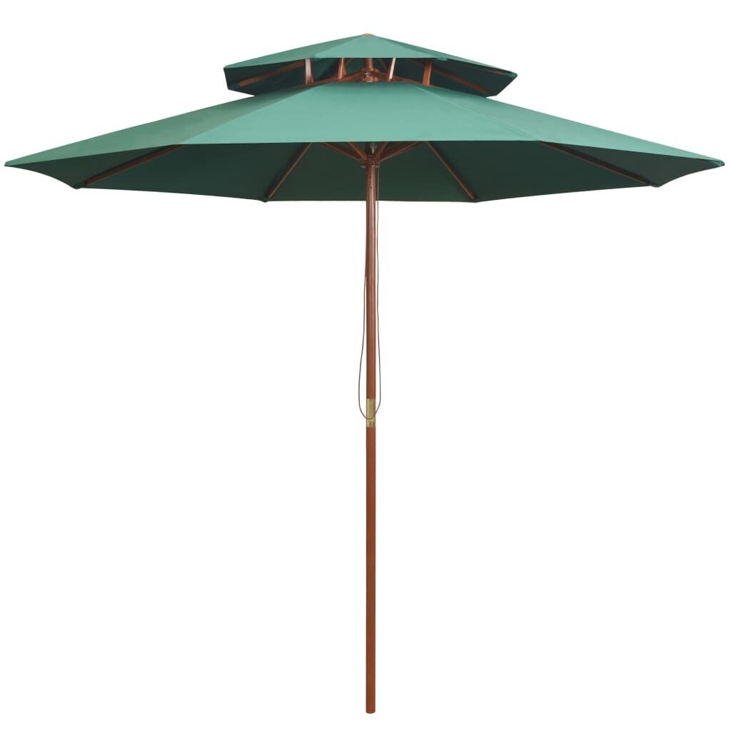 Double Decker Parasol 270x270 cm Wooden Pole Double Decker Parasol 270x270 cm Wooden Pole