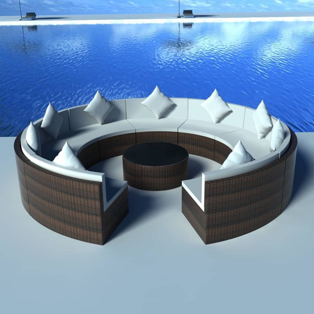 10 Piece Garden Lounge Set with Cushions Poly Rattan 10 Piece Garden Lounge Set with Cushions Poly Rattan