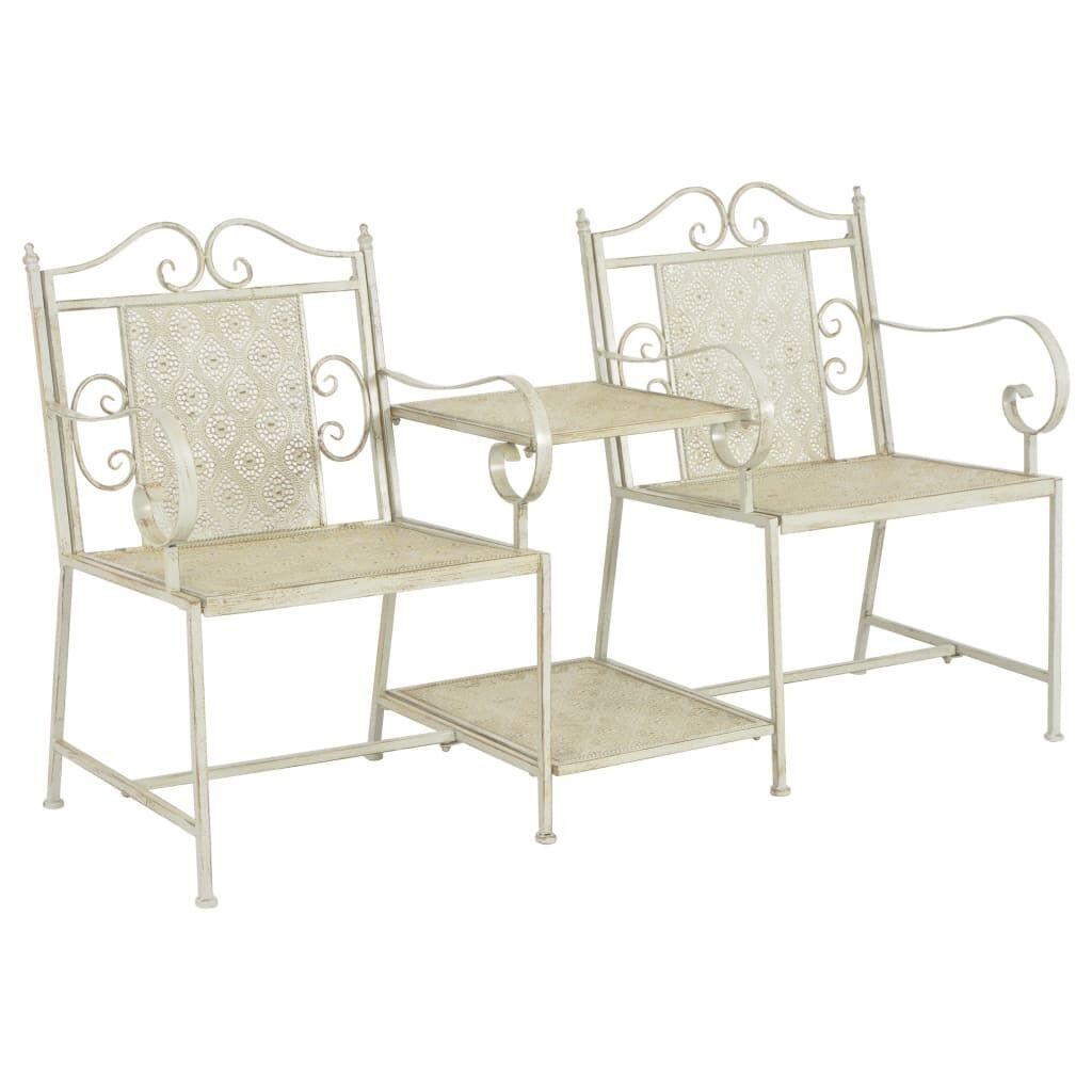 2 Seater Garden Bench 161 cm Steel 2 Seater Garden Bench 161 cm Steel