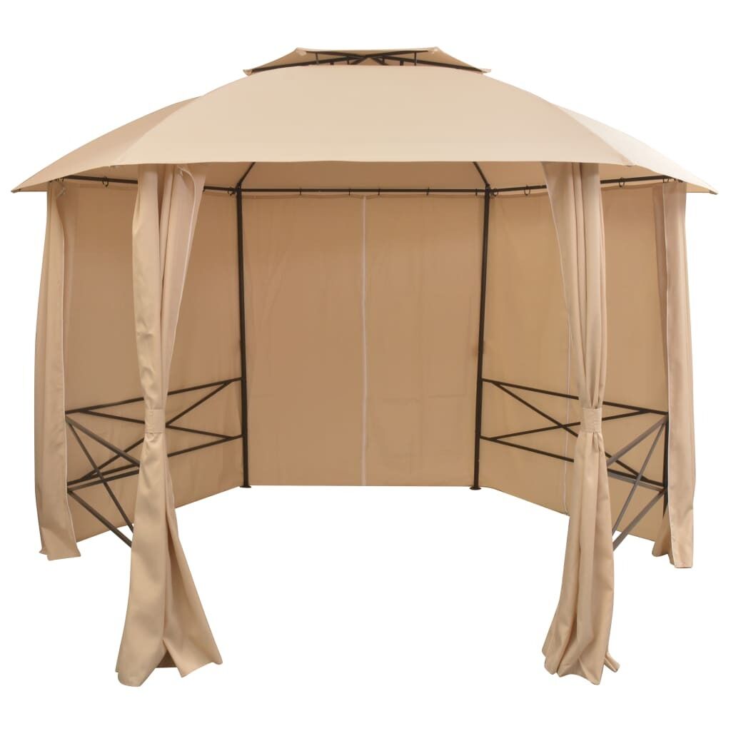 Garden Marquee Pavilion Tent with Curtains Hexagonal 360x265 cm Garden Marquee Pavilion Tent with Curtains Hexagonal 360x265 cm