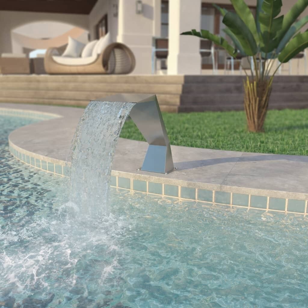 Pool Fountain Stainless Steel Silver Pool Fountain Stainless Steel Silver