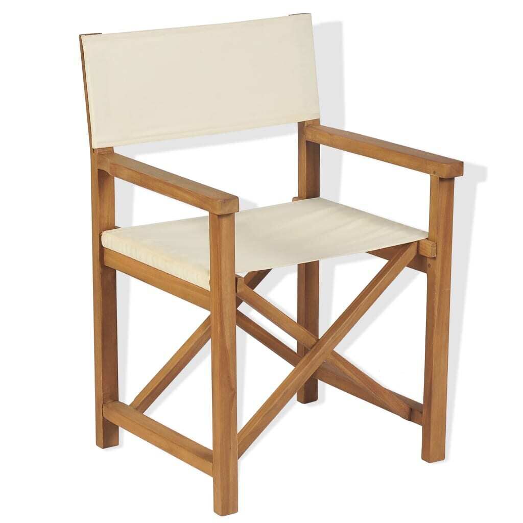 Folding Director's Chair Solid Teak Wood Folding Director's Chair Solid Teak Wood