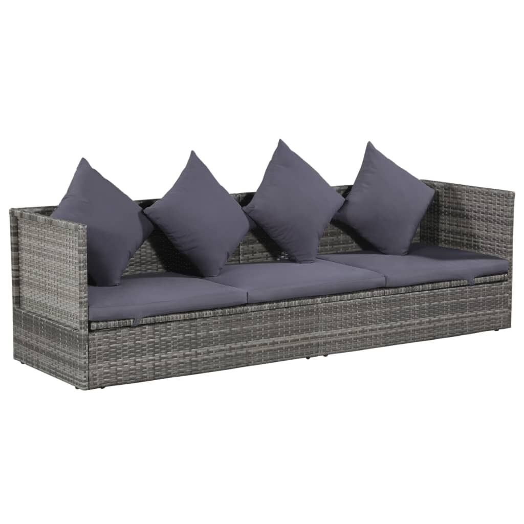 Garden Bed 200x60 cm Poly Rattan Garden Bed 200x60 cm Poly Rattan