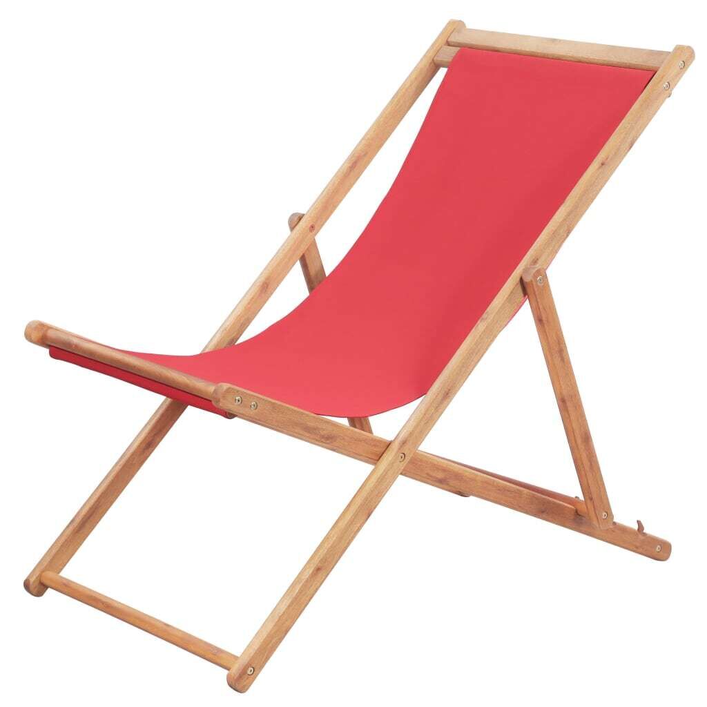 Folding Beach Chair Fabric and Wooden Frame Folding Beach Chair Fabric and Wooden Frame