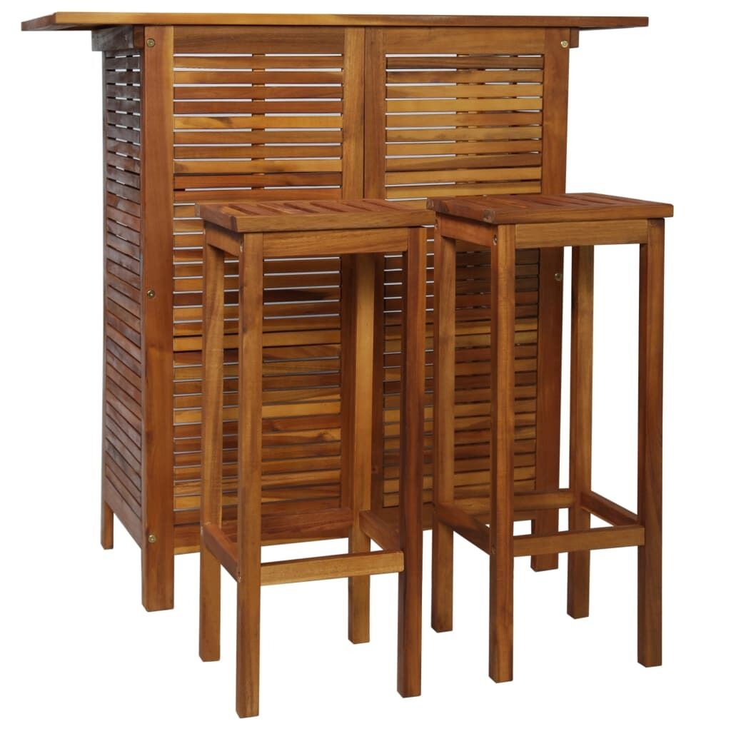 Bar Table and Chair Set Solid Acacia Wood Bar Table and Chair Set Solid Acacia Wood