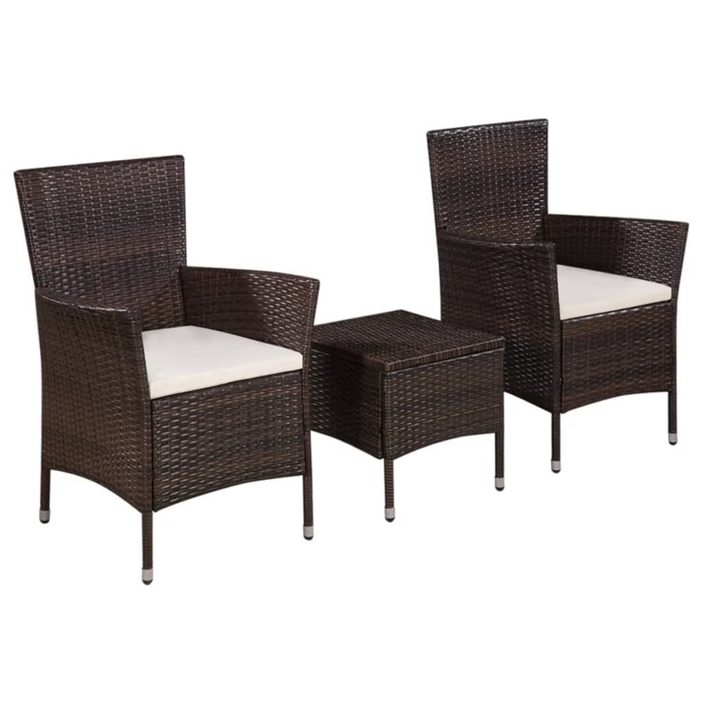 3 Piece Bistro Set Poly Rattan 3 Piece Bistro Set Poly Rattan