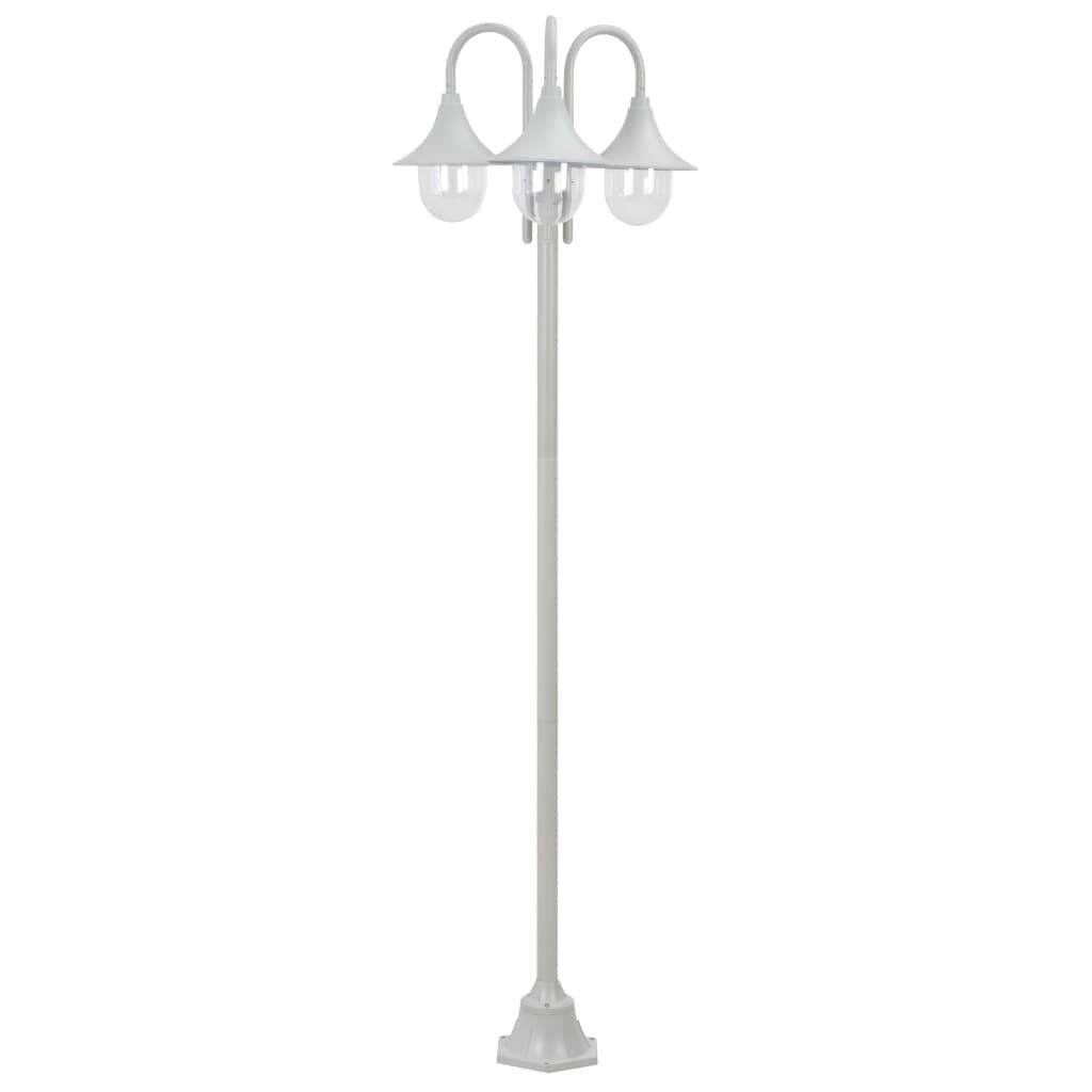 Garden Post Light E27 220 cm Aluminium 3-Lantern Garden Post Light E27 220 cm Aluminium 3-Lantern