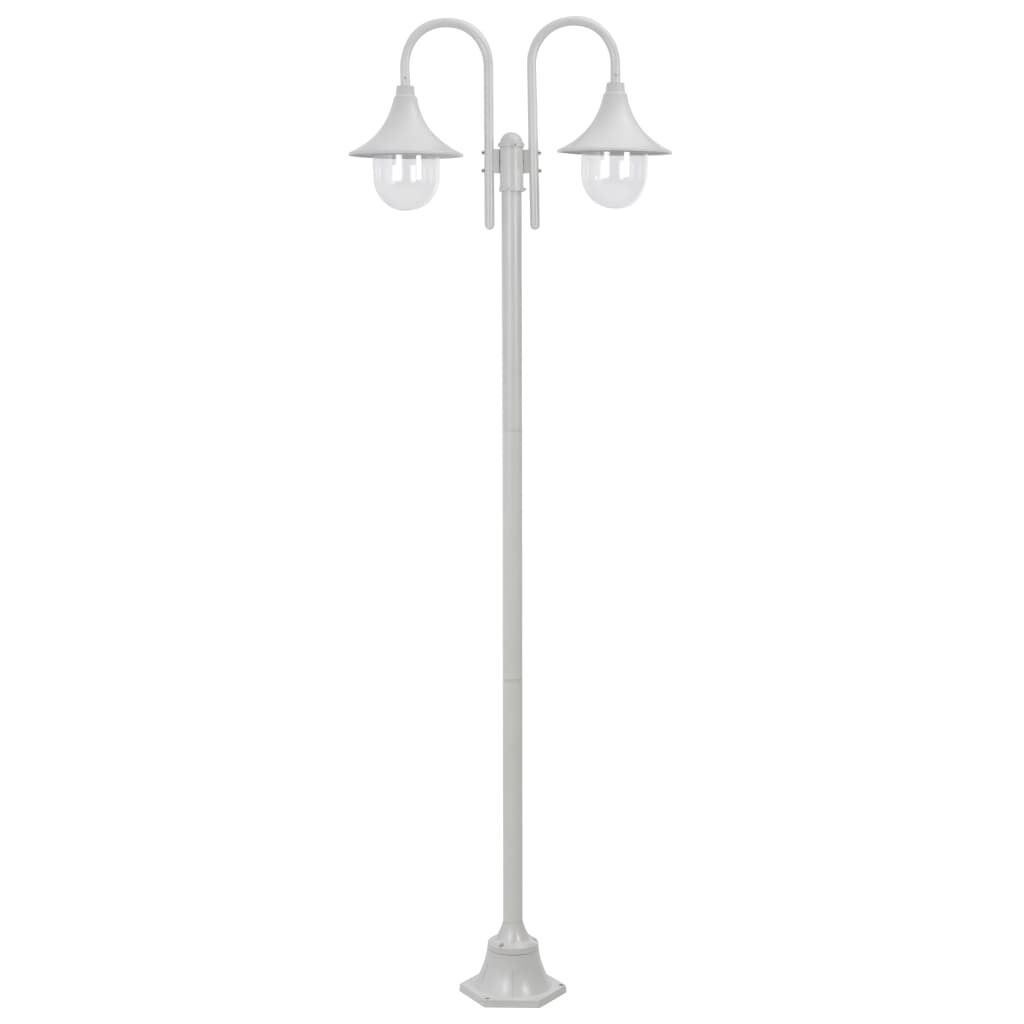 Garden Post Light E27 220 cm Aluminium 2-Lantern Garden Post Light E27 220 cm Aluminium 2-Lantern