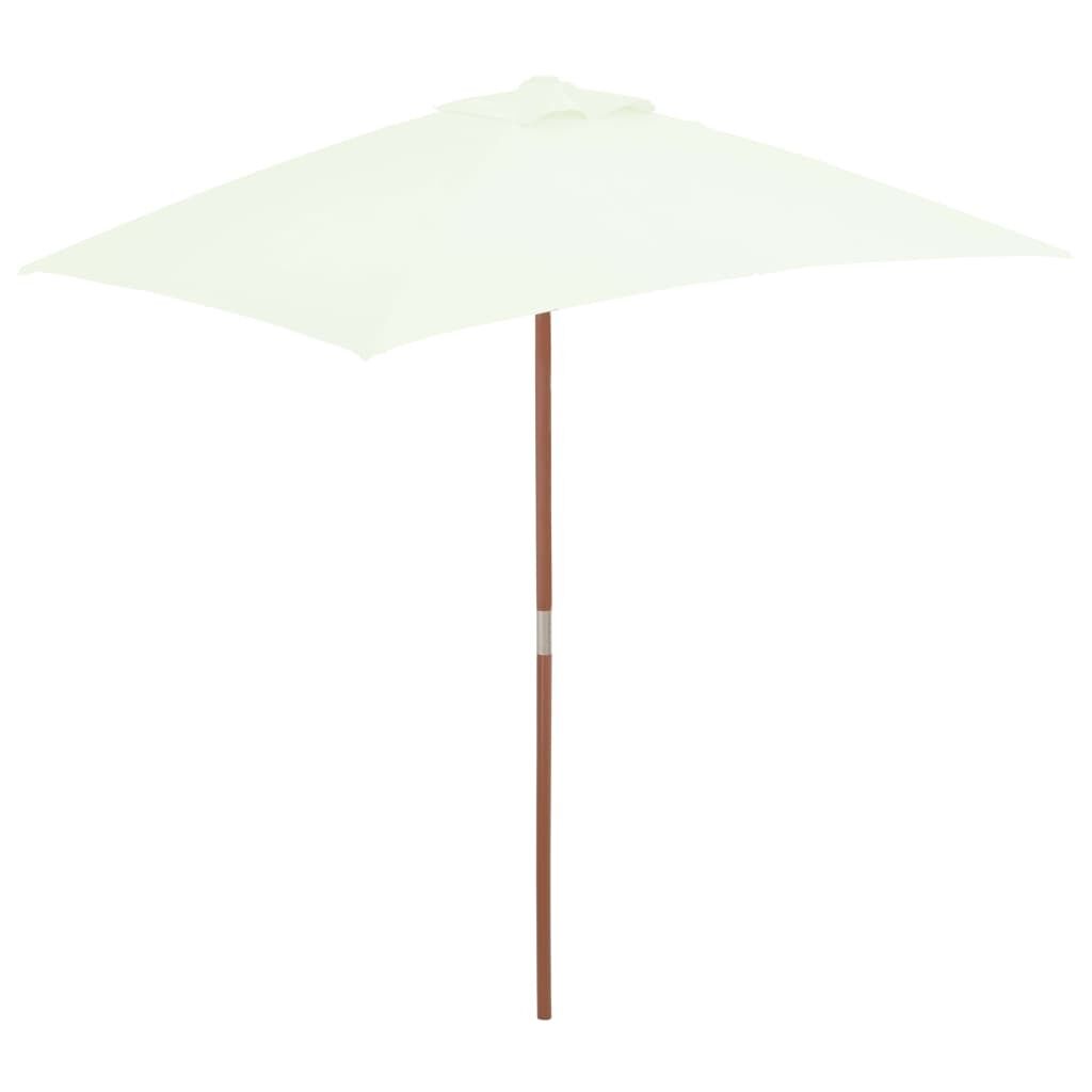 Outdoor Parasol with Wooden Pole 150x200 cm Outdoor Parasol with Wooden Pole 150x200 cm