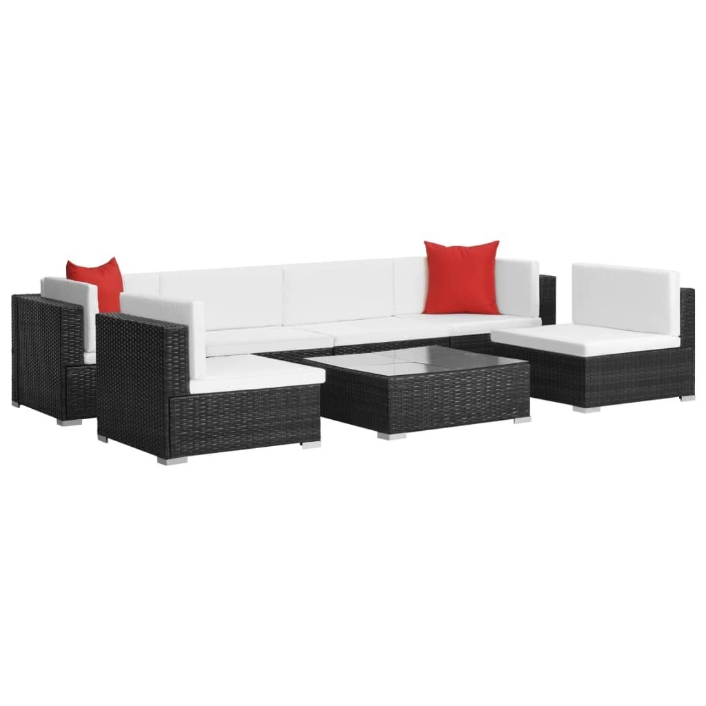 7 Piece Garden Lounge Set with Cushions Poly Rattan 7 Piece Garden Lounge Set with Cushions Poly Rattan