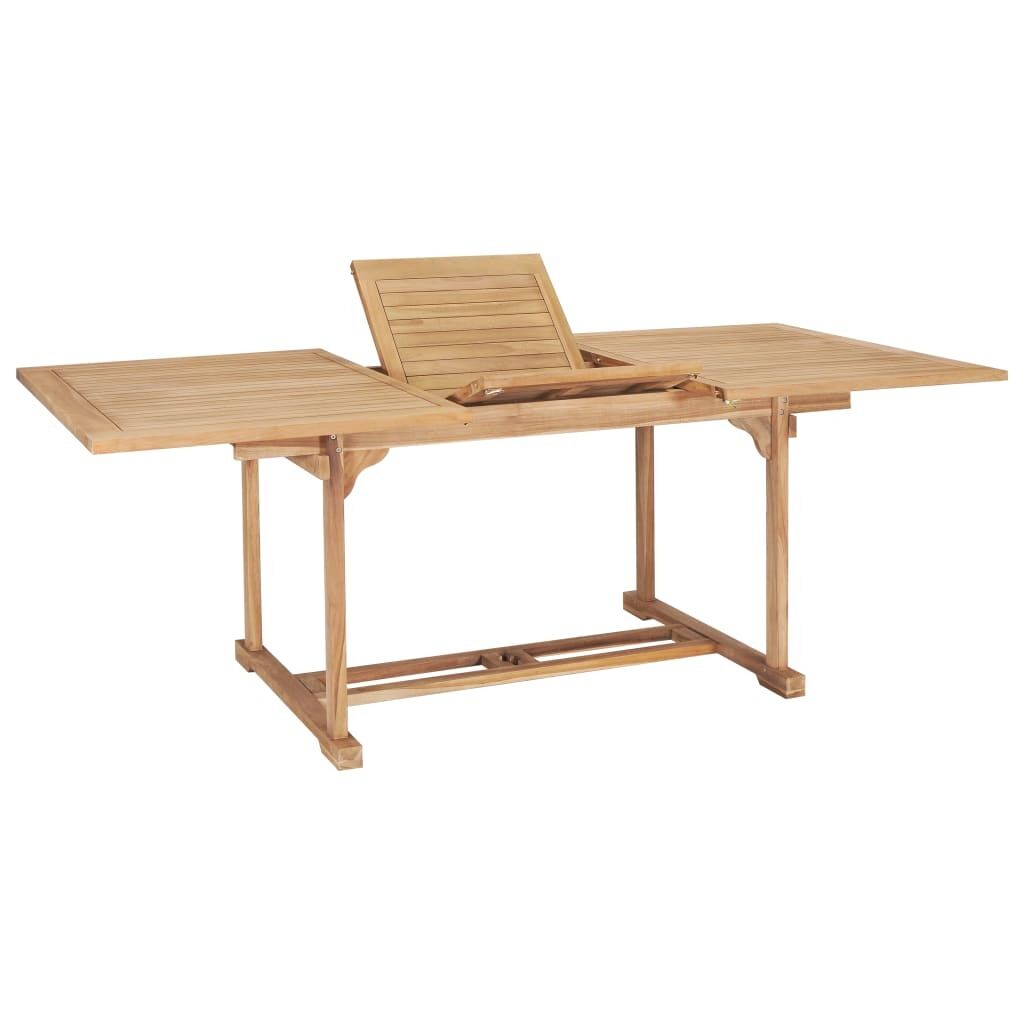 Extending Garden Table Solid Teak Wood Extending Garden Table Solid Teak Wood