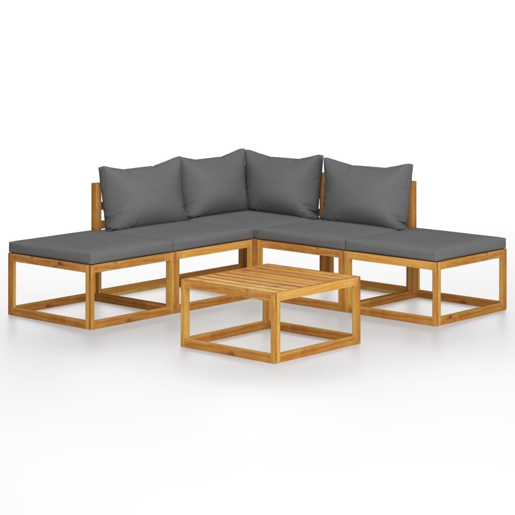Garden Lounge Set with Cushions Solid Acacia Wood Garden Lounge Set with Cushions Solid Acacia Wood