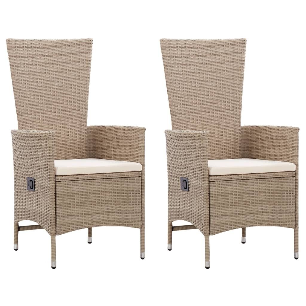 Outdoor Chairs 2 pcs with Cushions Poly Rattan Outdoor Chairs 2 pcs with Cushions Poly Rattan