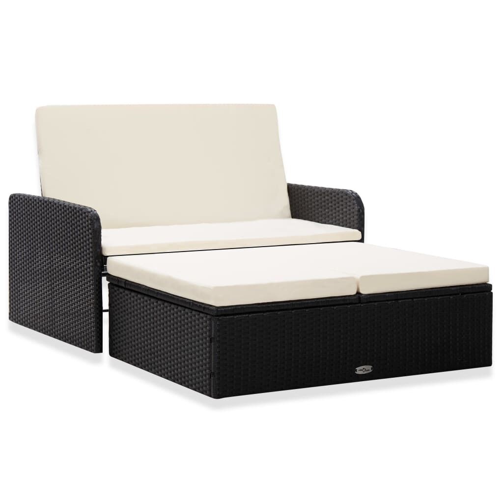 2 Piece Garden Lounge Set with Cushions Poly Rattan 2 Piece Garden Lounge Set with Cushions Poly Rattan