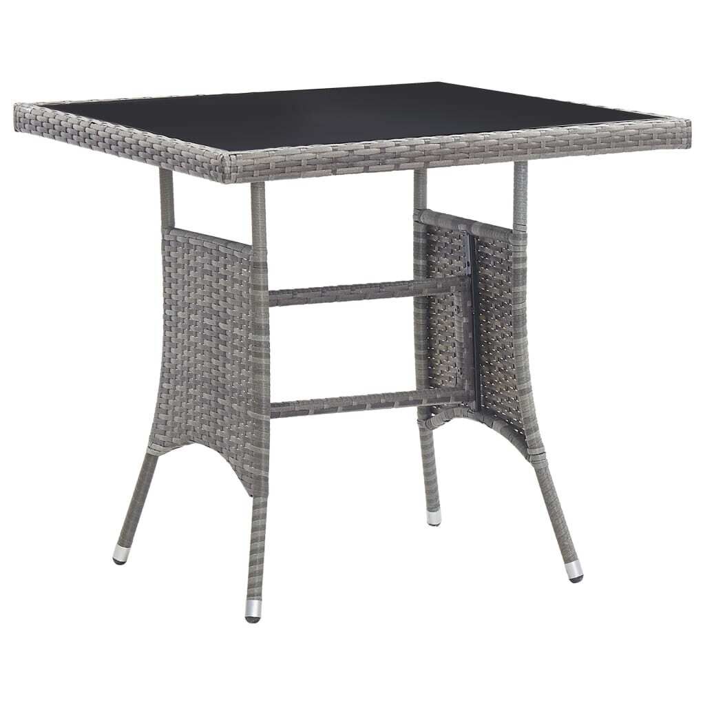 Garden Table Anthracite Poly Rattan Garden Table Anthracite Poly Rattan