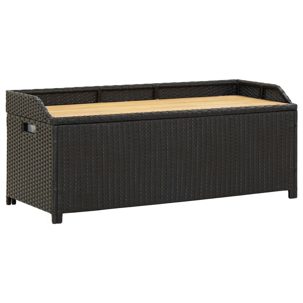 Garden Storage Bench 120 cm Poly Rattan Garden Storage Bench 120 cm Poly Rattan