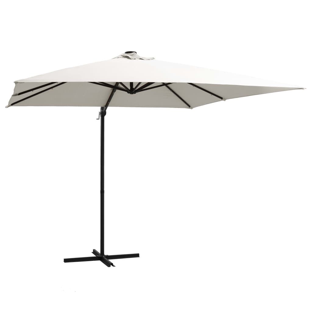 Cantilever Umbrella with LED lights and Steel Pole 250x250 cm Cantilever Umbrella with LED lights and Steel Pole 250x250 cm
