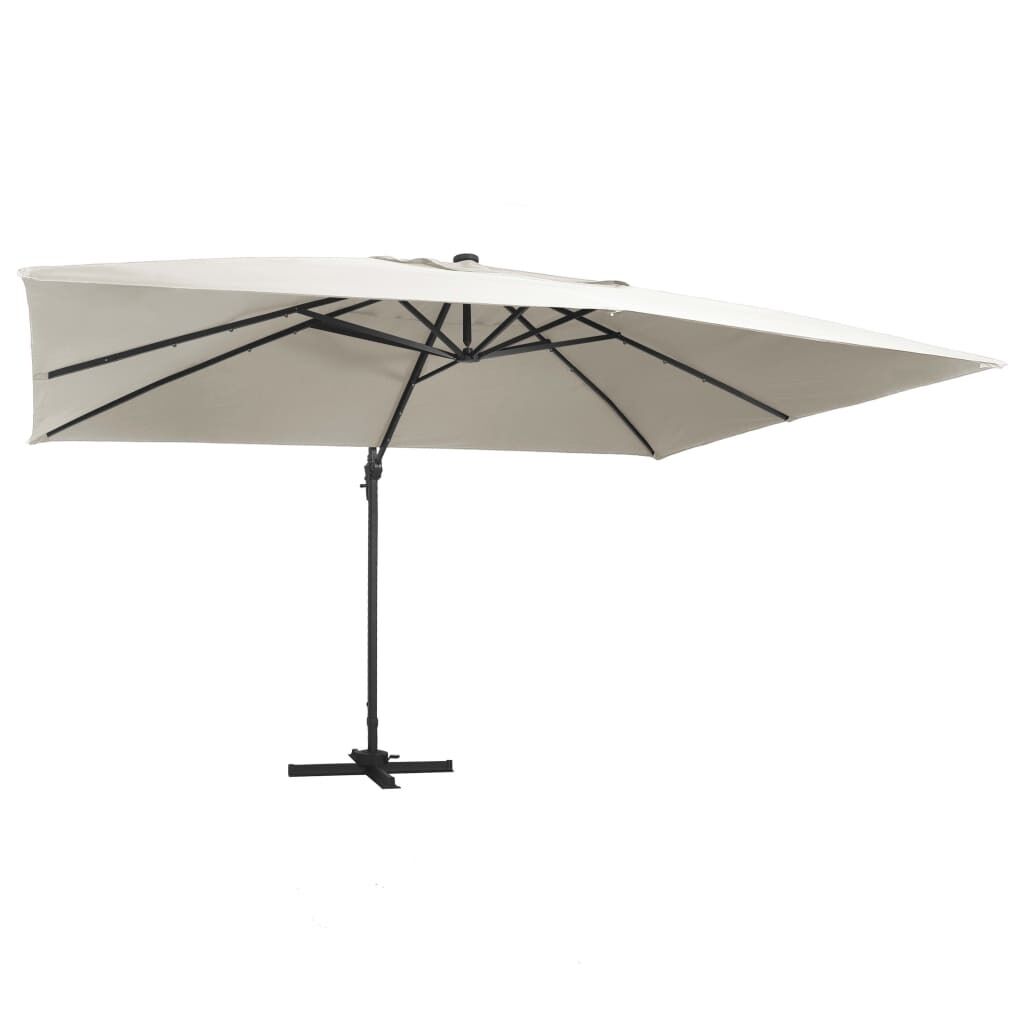 Cantilever Umbrella with LED Lights and Aluminium Pole 400x300 cm Cantilever Umbrella with LED Lights and Aluminium Pole 400x300 cm