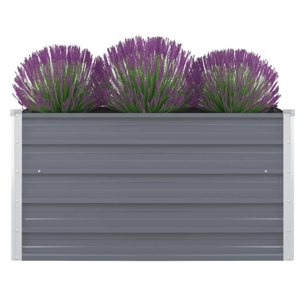 Raised Garden Bed 100x100x45 cm Galvanised Steel Raised Garden Bed 100x100x45 cm Galvanised Steel