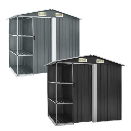 Garden Shed with Rack 205x130x183 cm Iron Garden Shed with Rack 205x130x183 cm Iron