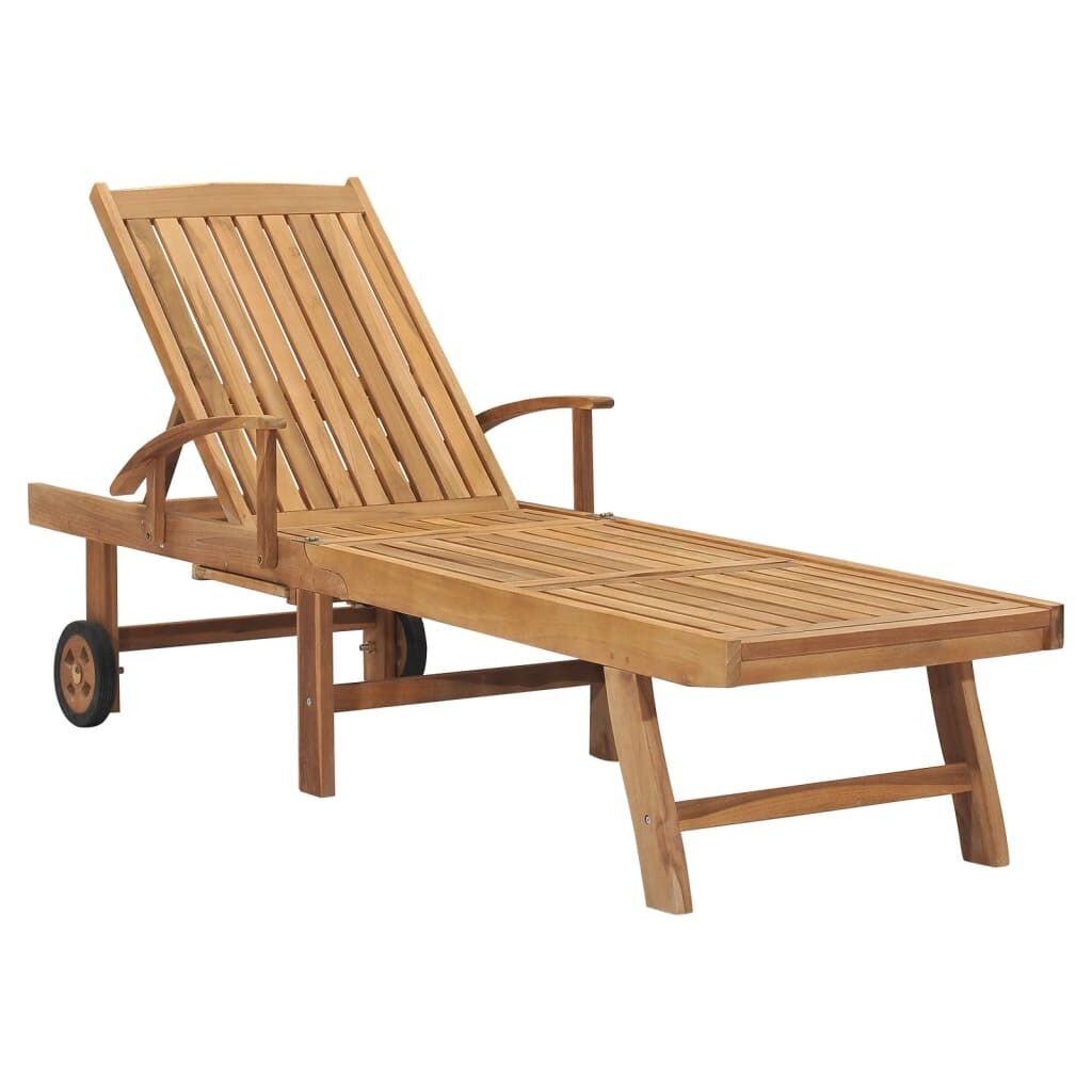 Sun Lounger Solid Teak Wood Sun Lounger Solid Teak Wood