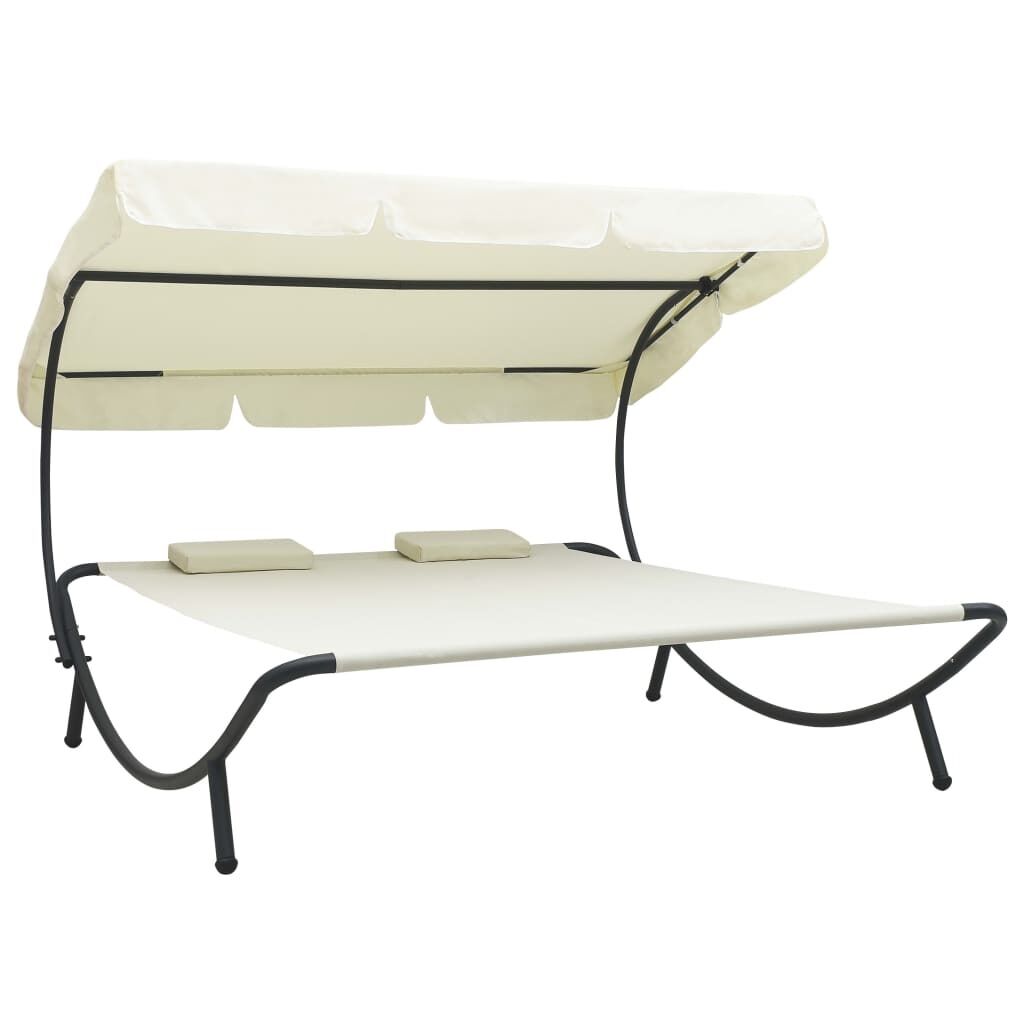 Outdoor Lounge Bed with Canopy and Pillows Outdoor Lounge Bed with Canopy and Pillows