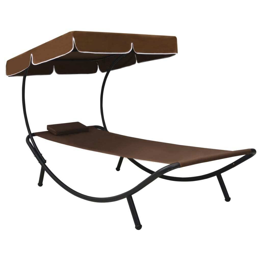 Outdoor Lounge Bed with Canopy & Pillow Outdoor Lounge Bed with Canopy & Pillow