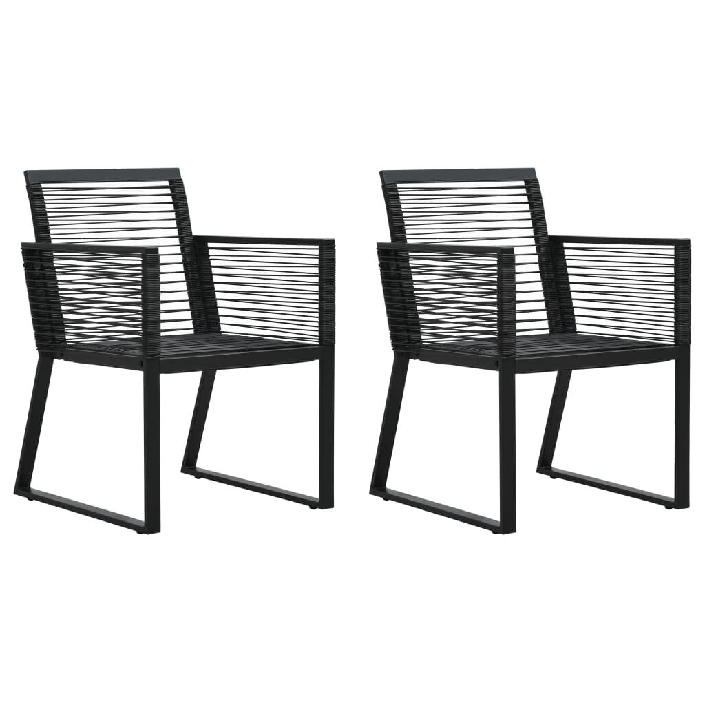 Garden Chairs Black PVC Rattan Garden Chairs Black PVC Rattan