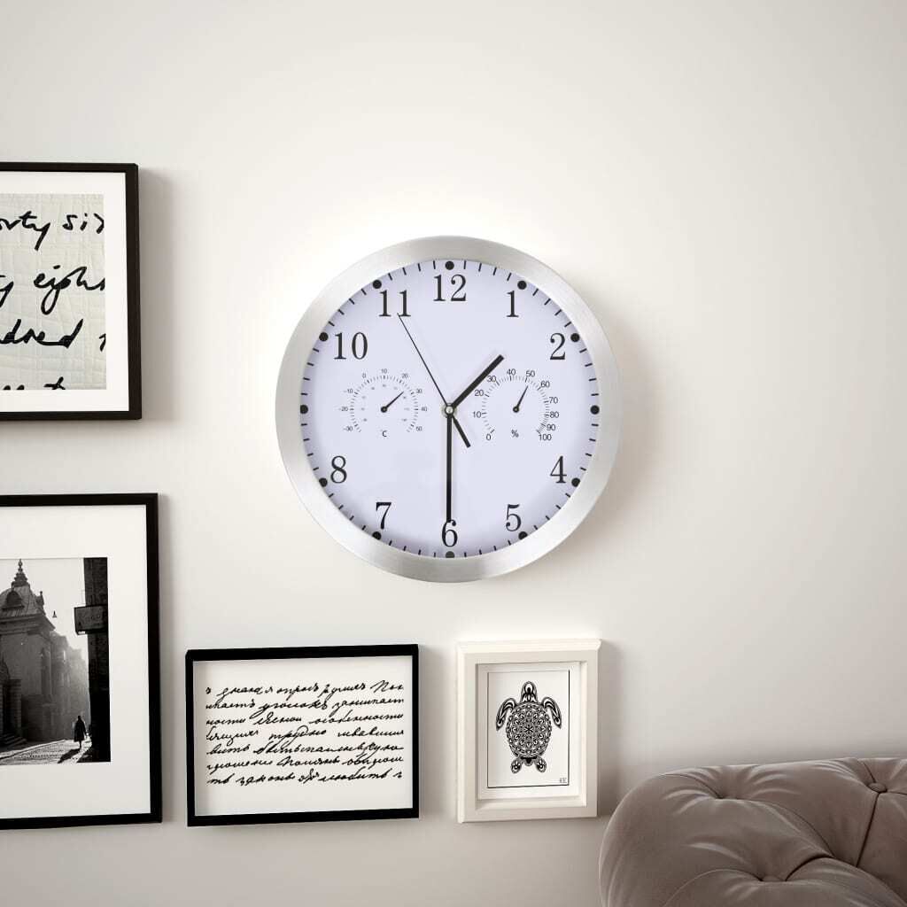 Wall Clock with Quartz Movement Hygrometer and Thermometer 30 cm Wall Clock with Quartz Movement Hygrometer and Thermometer 30 cm