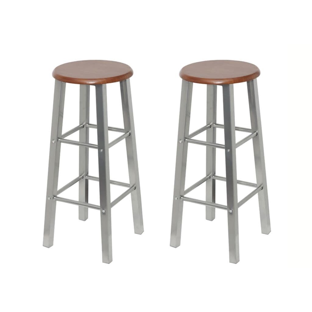 Bar Stools 2 pcs Metal with MDF Seat Bar Stools 2 pcs Metal with MDF Seat