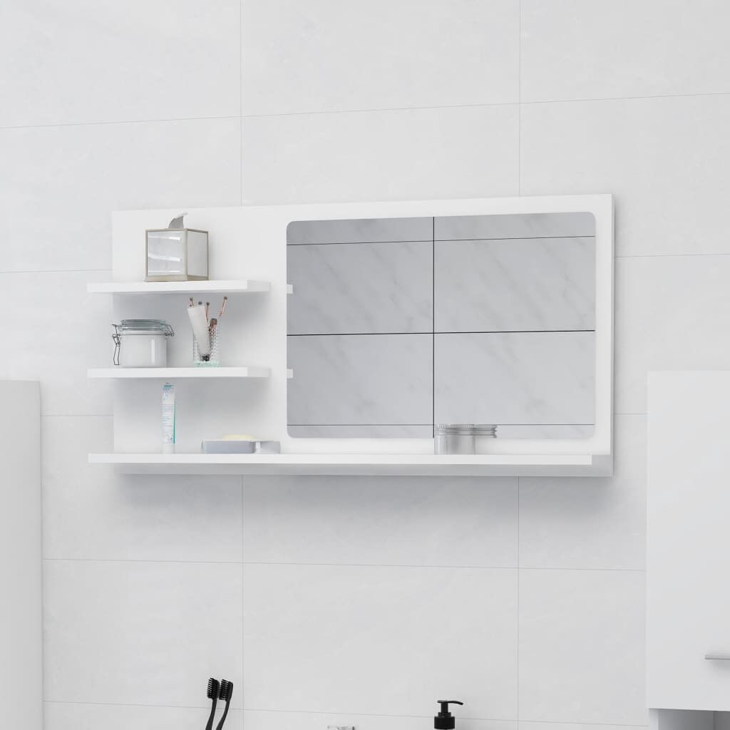 Bathroom Mirror 90x10.5x45 cm Engineered Wood Bathroom Mirror 90x10.5x45 cm Engineered Wood
