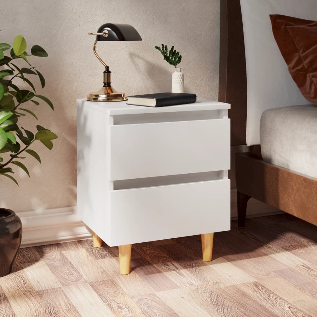 Tualatin Bed Cabinet with Solid Pinewood Legs 40x35x50 cm Tualatin Bed Cabinet with Solid Pinewood Legs 40x35x50 cm