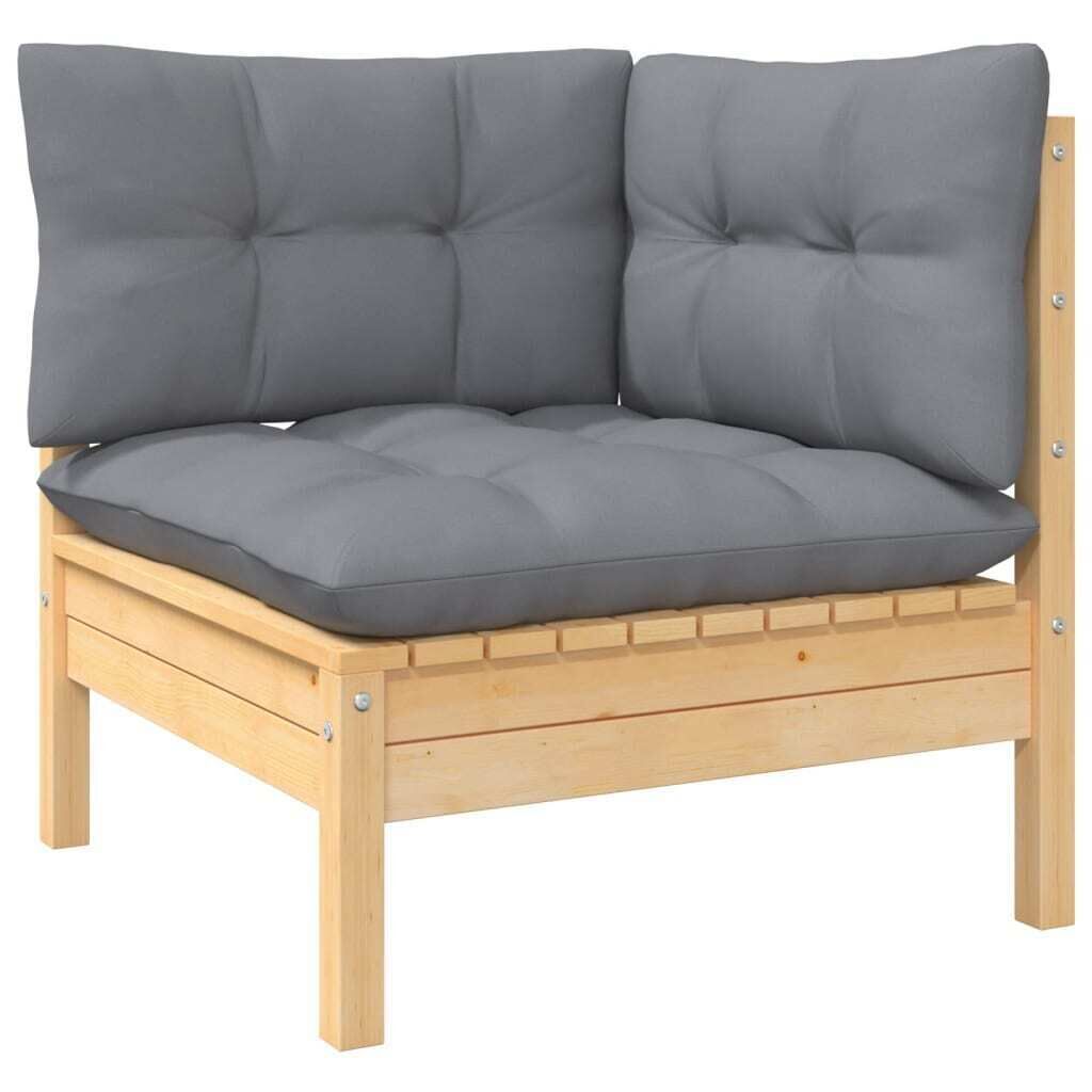 Garden Corner Sofa with Cushions Solid Pinewood Garden Corner Sofa with Cushions Solid Pinewood